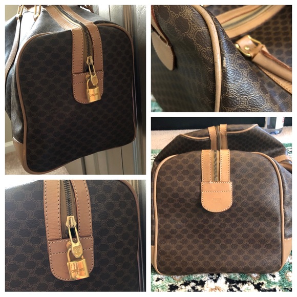Céline AUTHENTIC Vintage Macadam M14 Weekender Travel Boston Duffle Bag - Picture 9 of 16